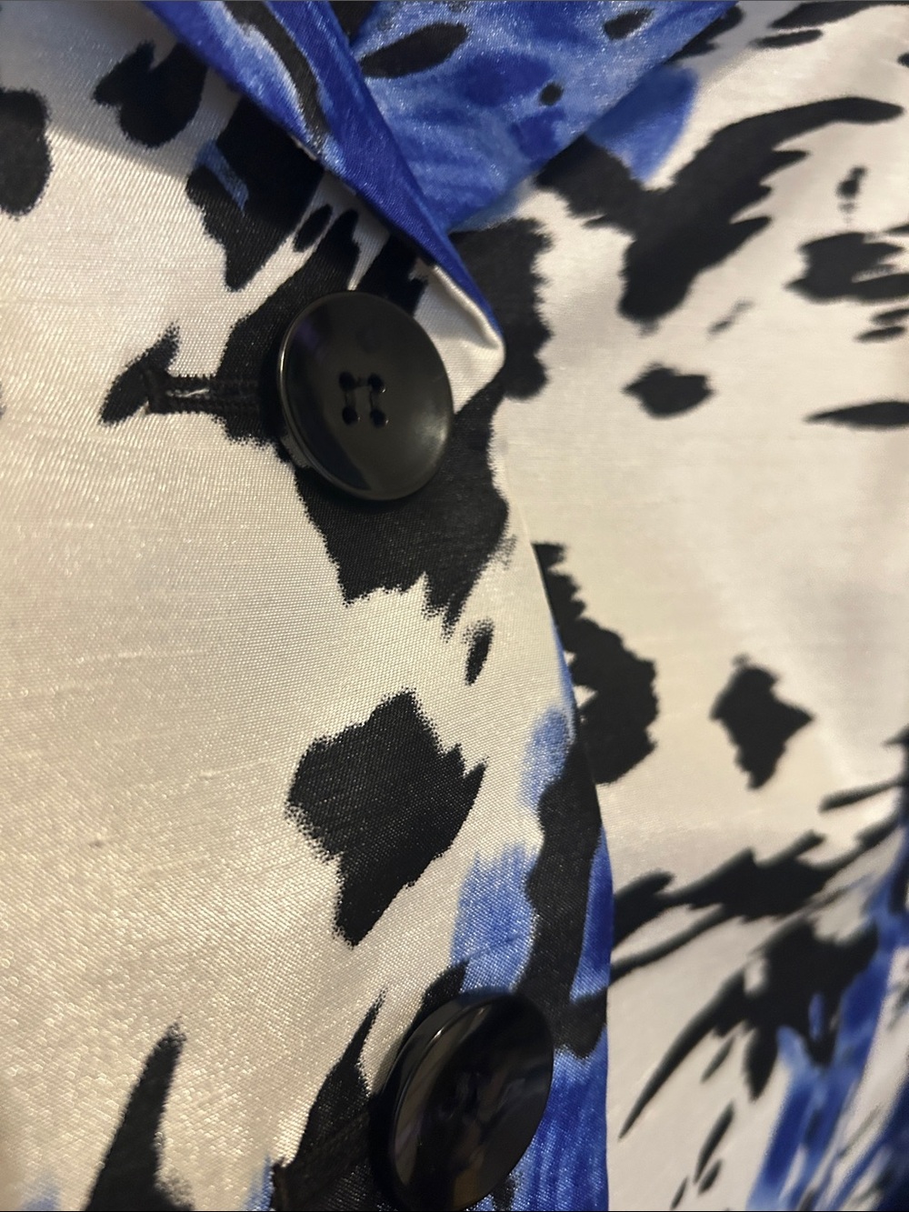 Le Suit Blue Black White Abstract Print Suit - Picture 5 of 9